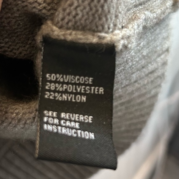 Cliche Gray Sweater with Fur and Rhinestone Details Size small - Picture 5 of 6